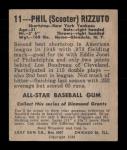 1949 Leaf Phil Rizzuto Baseball Card #11