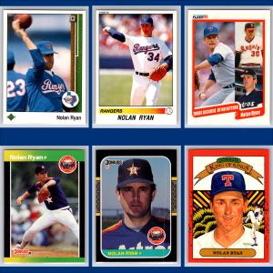 Nolan Ryan Baseball Card Set - 6 Cards