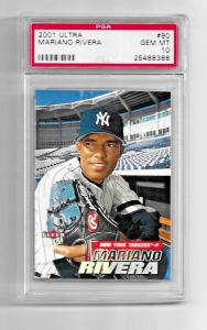 2001 Ultra Mariano Rivera Baseball Card #90 PSA 10