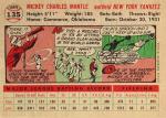1956 Topps Mickey Mantle Yankees Baseball Card