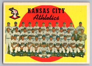 1959 Topps Kansas City A's Team Card