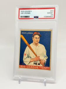 1933 Goudey Joe Cronin #63 Hall of Famer