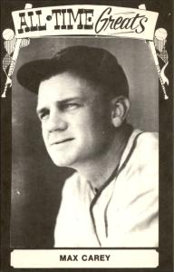 1973-80 TCMA Max Carey All-Time Greats Card