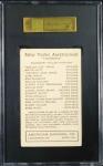 1922 E120 American Caramel "Bullet Joe" Bush Card