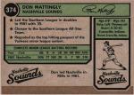 Don Mattingly Nashville Cards - Buy 5 Get 1 Free