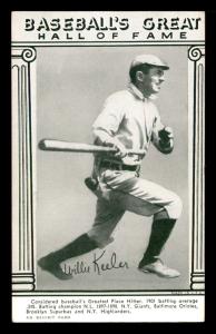 1948 Exhibit Willie Keeler Hall of Fame Card