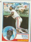 1983 Topps #224 Mickey Rivers Rangers + Bonus Cards