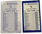 1954 Philadelphia Athletics Pocket Schedule Set