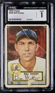1952 Topps Bill Dickey Card #400