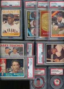 HOF PSA Lot: Spahn, Ford, Stengel, Mays Cards