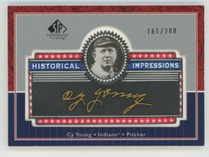 Cy Young 2003 SP Legendary Cuts Gold Card