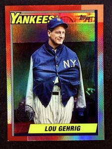 2025 Topps Lou Gehrig Rainbow Foil Yankees Card