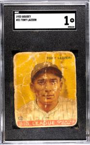 1933 Goudey Tony Lazzeri Yankees Card - SGC 1