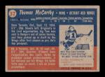 1957 Topps Tom McCarthy Baseball Card #37