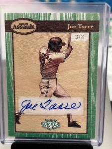 2025 Leaf Lumber Joe Torre Auto Yankees Braves Cardinals
