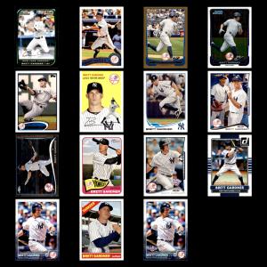 Brett Gardner Yankees 2008-2015 Baseball Card Lot