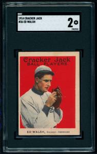 1914 Cracker Jack #36 Ed Walsh HOF Graded Card
