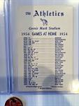 1954 Philadelphia Athletics Pocket Schedule Set