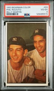 1953 Bowman Billy Martin #93 Phil Rizzuto Card