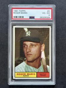 Roger Maris 1961 Topps #2 Yankees Card