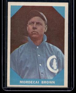 1960 Fleer Baseball Card #9 Mordecai Brown