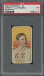 T206 Christy Mathewson Portrait Card, PSA 1