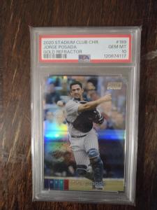 Jorge Posada 2020 Stadium Club Gold Refactor /50 PSA 10