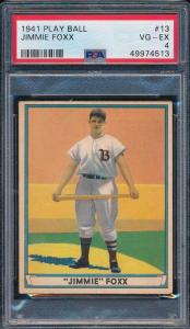1941 Play Ball Jimmie Foxx PSA 4 Card