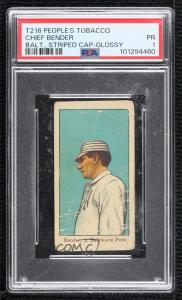1911-16 Peoples Tobacco T216 Chief Bender Card