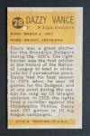 1963 Bazooka Dazzy Vance HOF Sports Card
