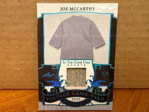 2025 Leaf Joe McCarthy Game Used Sports Card