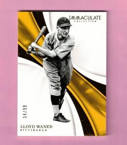 Lloyd Waner 2017 Panini Immaculate #11 HOF /99