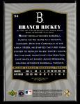 2001 SP Legendary Cuts Branch Rickey Dodgers Card