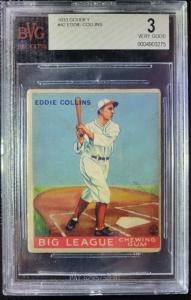 1933 Goudey Eddie Collins Boston Red Sox Card