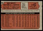1972 Topps Roy White New York Yankees Card