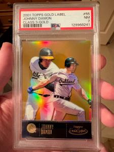 2001 Topps Gold Label Johnny Damon /299 PSA 7