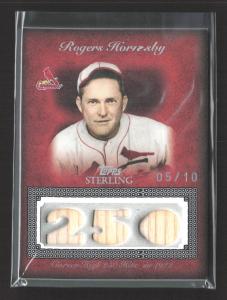 2008 Topps Sterling Hornsby Triple Bat Relic