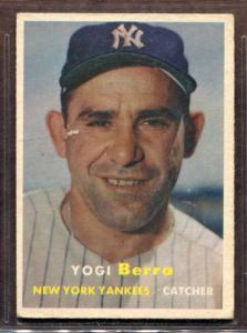 1957 Topps Yogi Berra Card - Set Break