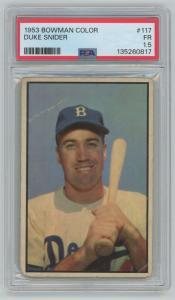 Duke Snider 1953 Bowman Color PSA 1.5 Card