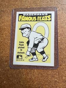 1986 Fleer Baseball Famous Feats #13 Eddie Plank