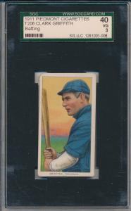 1910 T206 Clark Griffith Batting Card