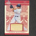 Panini 2019 Bernie Williams Yankees Triple Relics 4/4