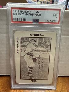 1913 Christy Mathewson National Game Sports Card
