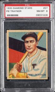 1935 Diamond Stars #27 Pie Traynor PSA 8 Card