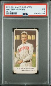 1910 E91 Walter Johnson American Caramel Card