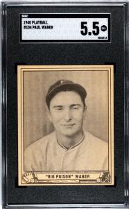 1940 Playball Paul Waner Card #104 SGC 5.5
