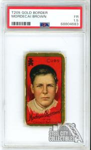 Mordecai Brown 1911 T205 Gold Border Card