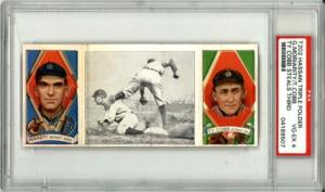 1912 T202 Hassan Ty Cobb Triple Folder Card