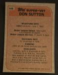 1983 Topps Don Sutton Baseball Card #146 Brewers