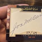 2011 Donruss Limited Cuts Joe McCarthy Auto /49